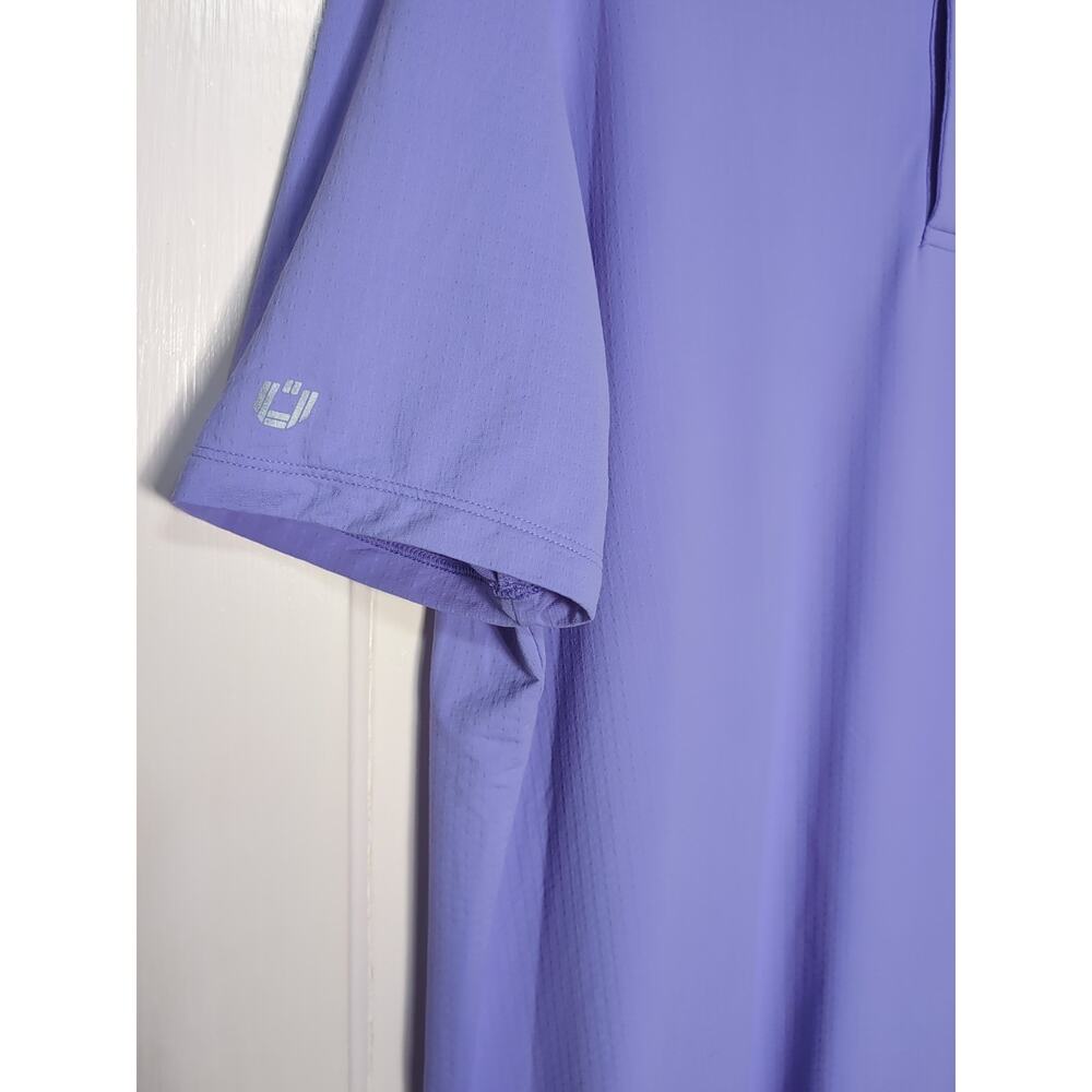 IBKUL Purple Polo Shirt Active Golf UPF 50 Mens L Sports Klinger Lake (1224) - Picture 2 of 7